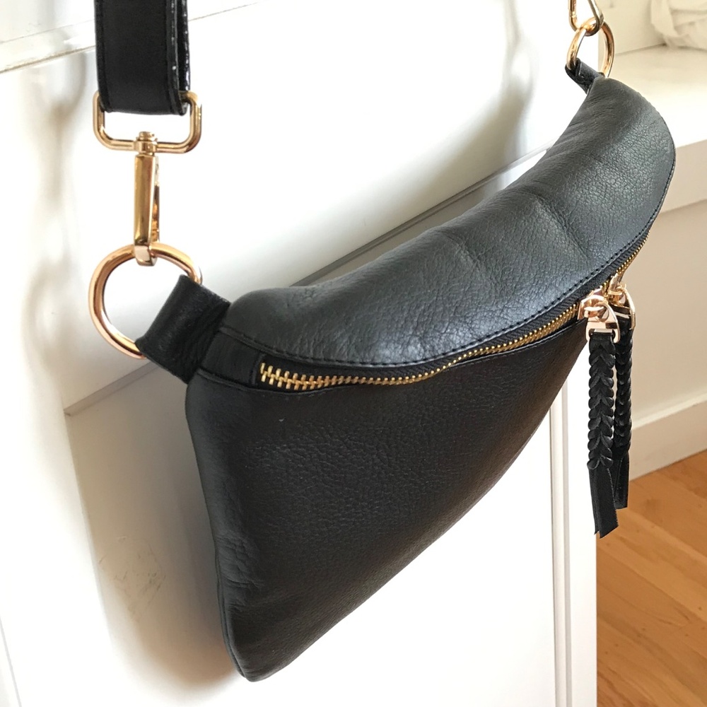 CAROLINA Ramona Leather Crossbody Bag Black - Picture 7 of 16